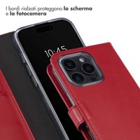 Selencia Cover a libro in vera pelle Apple iPhone 16 Pro Max - Rosso