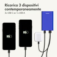 imoshion Powerbank in alluminio Ultra Series 20.000 mAh - Ricarica rapida fino a 33 watt - Cobalt Blue