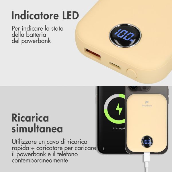 imoshion Powerbank Magnetic 10.000 mAh - Powerbank wireless - Giallo