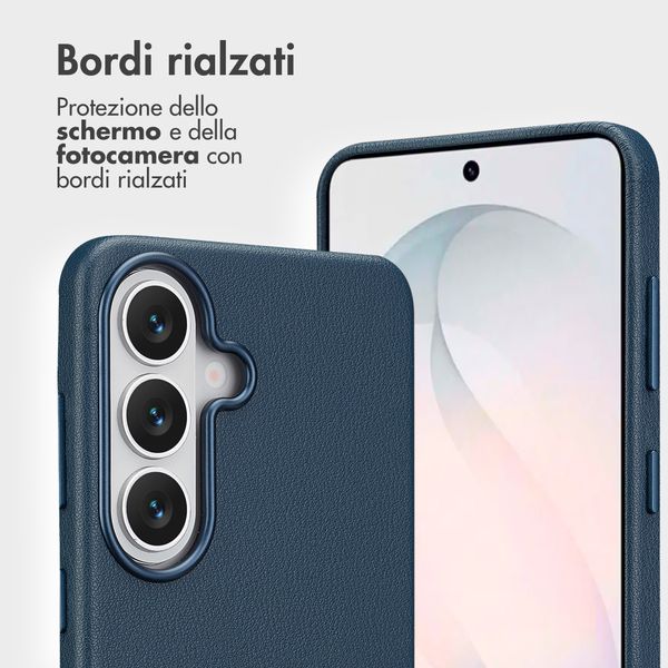 Accezz Cover in pelle 2 in 1 con MagSafe Samsung Galaxy S26 - Nightfall Blue