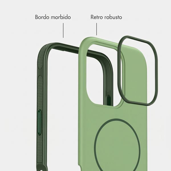 imoshion Cover posteriore Color con Thin MagSafe Ring Apple iPhone 16 Pro - Verde scuro