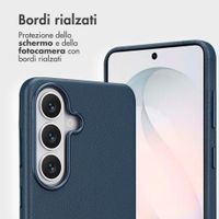 Accezz Cover in pelle 2 in 1 con MagSafe Samsung Galaxy S26 - Nightfall Blue