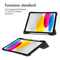 Accezz Libreria a tre ante robusta Apple iPad 11 (2025) 11 pollici A16 / iPad 10 (2022) 10.9 pollici - Nero