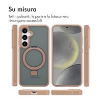 Accezz Cover con anello e supporto con MagSafe Samsung Galaxy S24 - Marrone
