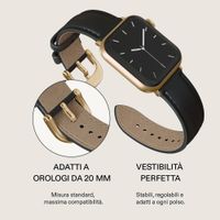Burga Cinturino in vera pelle Apple Watch | 38/40/41/42 mm - Don't Text / Gold