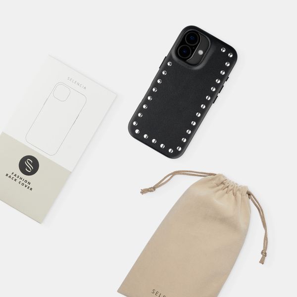 Selencia Cover posteriore Studs con MagSafe Apple iPhone 17 - Velvet Black
