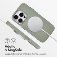 Accezz Cover in Pelle con MagSafe Apple iPhone 15 Pro - Light Grey