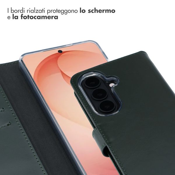 Selencia Cover a libro in vera pelle Samsung Galaxy S26 Plus - Verde