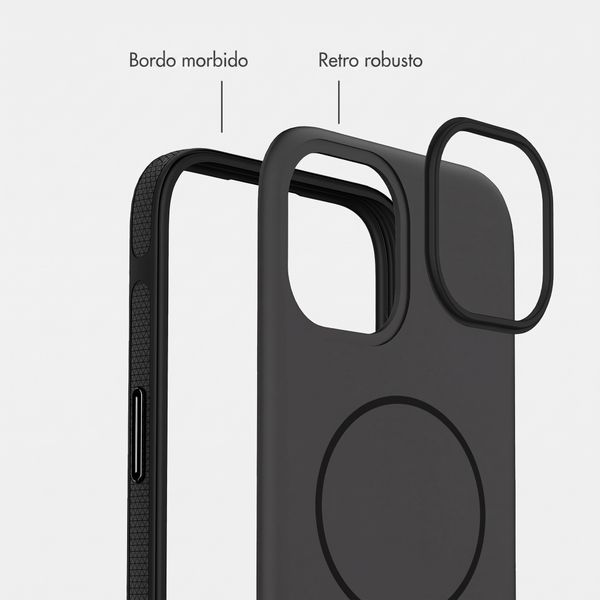 imoshion Cover posteriore Color con Thin MagSafe Ring Apple iPhone 15 - Nero