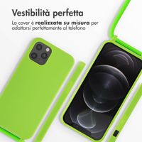 imoshion Cover in Silicone con Cordino Apple iPhone 12 (Pro) - Fluor Groen
