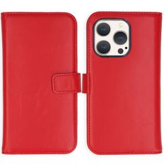 Selencia Cover a libro in vera pelle Apple iPhone 15 Pro - Rosso