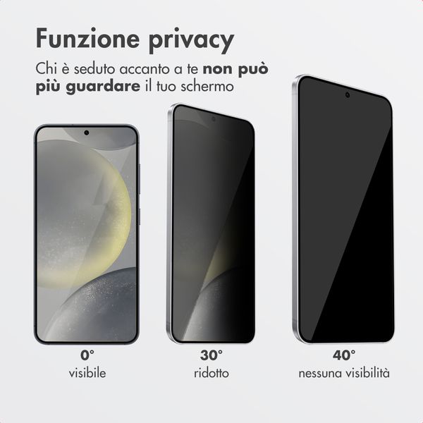 Accezz Vetro temperato privacy + Applicatore Samsung Galaxy S25 / S24