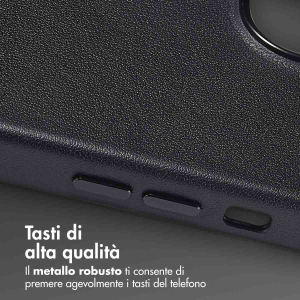 Accezz Cover in Pelle con MagSafe Apple iPhone 14 - Onyx Black