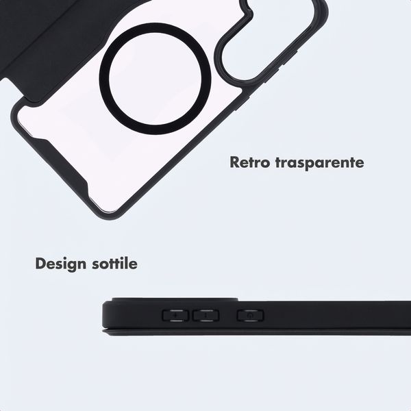 imoshion Bookcase trasparente con MagSafe Samsung Galaxy S26 - Nero