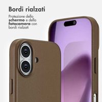 Accezz Cover in Pelle con MagSafe Apple iPhone 17 - Marrone caffè