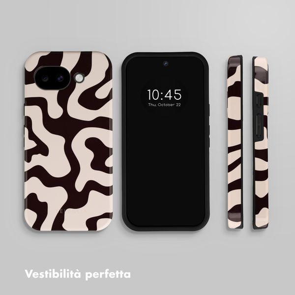 Selencia Cover posteriore Vivid con MagSafe Google Pixel 10a - Art Wave Black