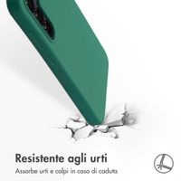 Accezz Cover in silicone liquido con MagSafe Samsung Galaxy S24 FE - Forest Green