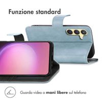 imoshion Cover a libro di Lusso Samsung Galaxy S24 Plus - Azzurro