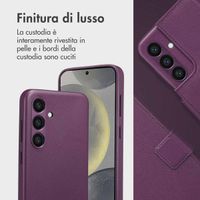 Accezz Cover in pelle 2 in 1 con MagSafe Samsung Galaxy S24 - Heath Purple