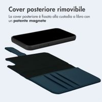 imoshion Cover a libro di lusso 2-in-1 rimovibile Apple iPhone 17e / 16e - Blu