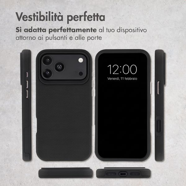 Accezz Cover Posteriore Resistente con MagSafe Apple iPhone 18 Pro / 17 Pro - Nero