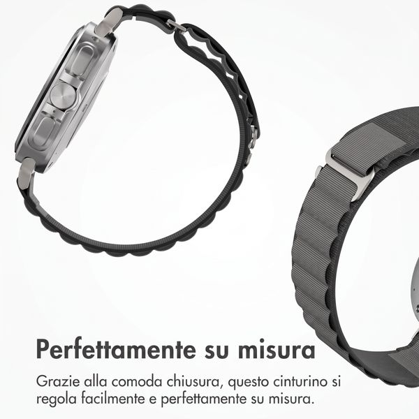 Accezz Cinturino in nylon Alpine Samsung Galaxy Watch Ultra 2 (2026) / Ultra (2024/2025) - Dark Grey