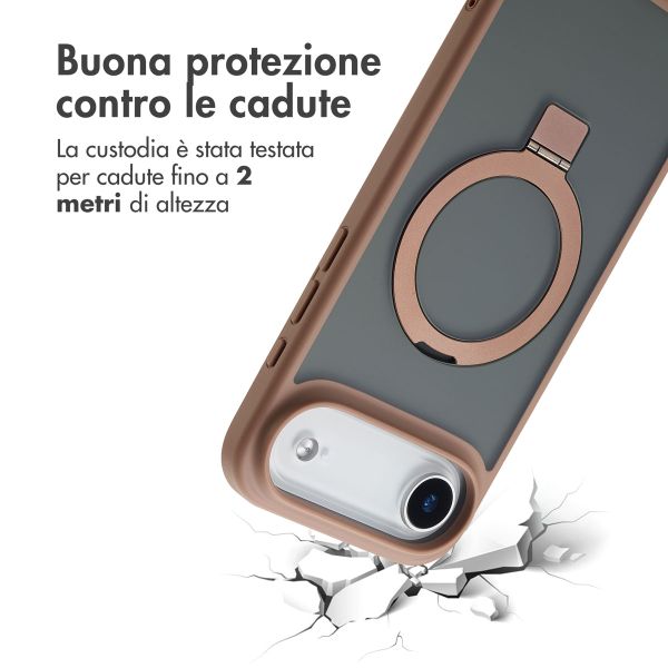 Accezz Cover con anello e supporto con MagSafe Apple iPhone Air - Marrone