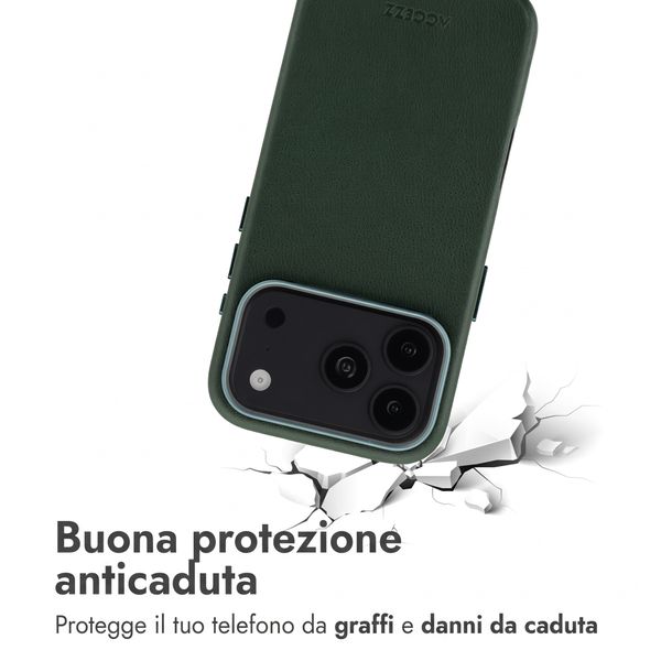 Accezz Cover in Pelle con MagSafe Apple iPhone 18 Pro / 17 Pro - Cedar Green