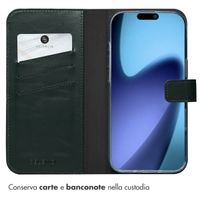 Selencia Cover a libro in vera pelle Apple iPhone Air - Verde