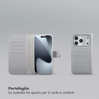 Selencia Libreria rimovibile Olyn con MagSafe Apple iPhone 17 Pro - Grigio