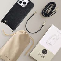 Selencia Cover per telefono Nova con cordino e portacarte Apple iPhone 13 Pro - Nero