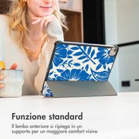 imoshion Cover Trifold Design Samsung Galaxy Tab A11 Plus / A9 Plus - Flower Tile