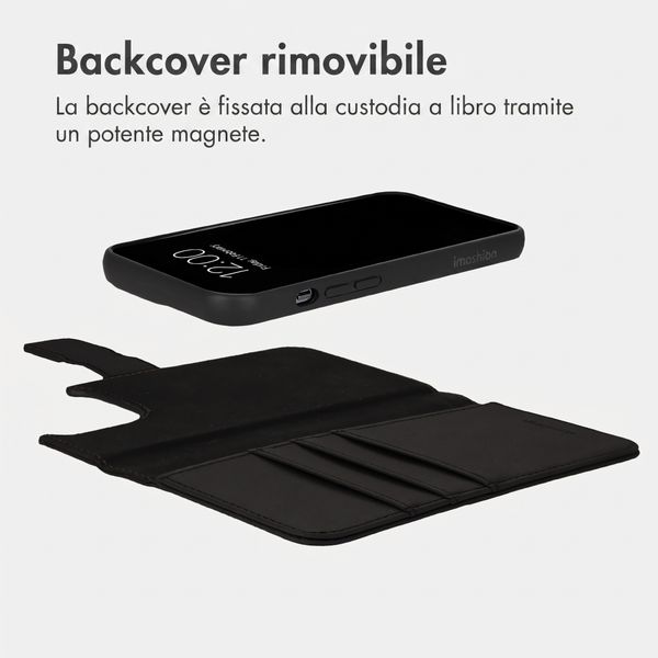 imoshion Cover a libro di lusso 2-in-1 rimovibile Apple iPhone 13 Pro - Nero