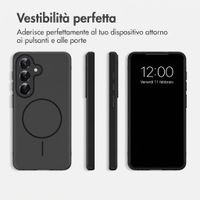 imoshion Cover posteriore Color con Thin MagSafe Ring Samsung Galaxy S25 / S24 - Nero