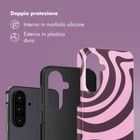 Selencia Cover Posteriore Vivid Samsung Galaxy A57 (5G) - Wavy Swirl Pink Plum