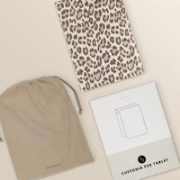Selencia Libreria Sabi con stampa leopardata Samsung Galaxy Tab S11 - Soft Ivory