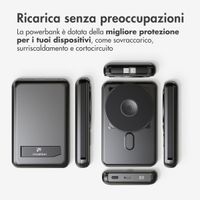 imoshion Powerbank MagSafe 4-in-1 con supporto da 10.000 mAh – Power Delivery – iPhone / AirPods / Apple Watch – Nero