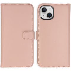 Selencia Cover a libro in vera pelle Apple iPhone 15 - Dusty Pink