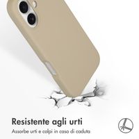 Accezz Cover in silicone liquido con MagSafe Apple iPhone 16 - Stone