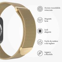 imoshion Cinturino milanese magnetico Apple Watch | 44/45/46/49 mm - Taglia M - Retro Gold