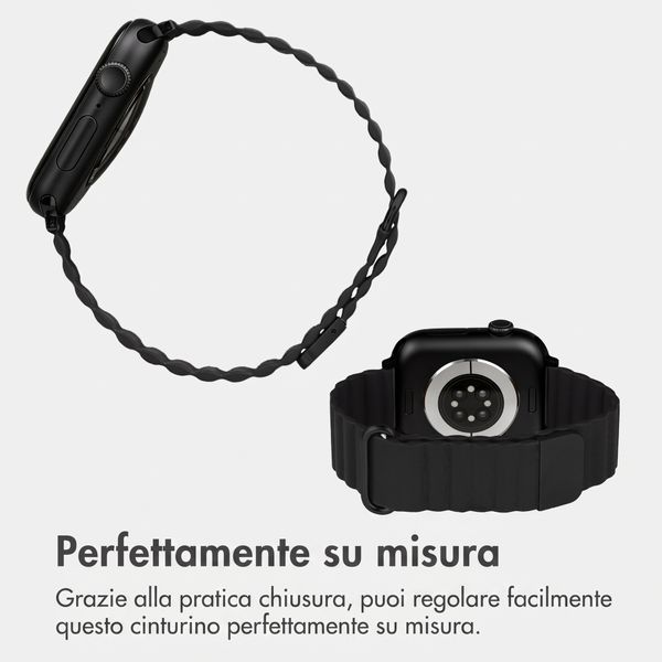 imoshion Cinturino magnetico in pelle sintetica Apple Watch | 44/45/46/49 mm - Nero