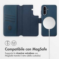 Accezz Cover in pelle 2 in 1 con MagSafe Samsung Galaxy A36 / A56 - Nightfall Blue