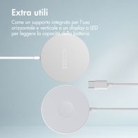 Accezz Caricatore wireless USB-C - Caricatore wireless MagSafe - 1 metro - Bianco