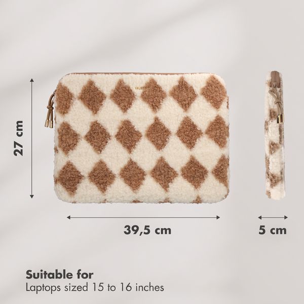 Selencia Cover laptop teddy 15-16 pollici - Checks