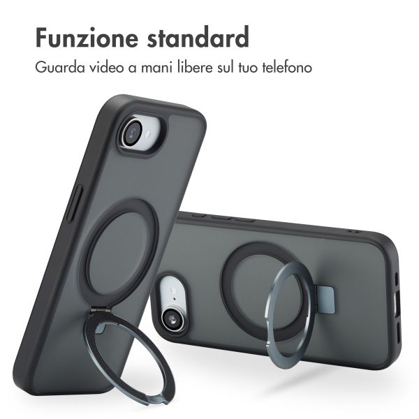 Accezz Cover con anello e supporto con MagSafe Apple iPhone 17e / 16e - Nero