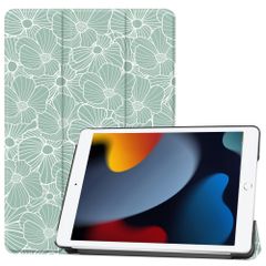 imoshion Cover Trifold Design Apple iPad 9 (2021) 10.2 pollici / iPad 8 (2020) 10.2 pollici / iPad 7 (2019) 10.2 pollici - Botanica