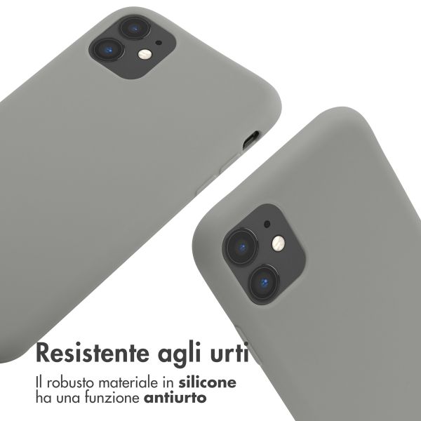 imoshion Cover in Silicone con Cordino Apple iPhone 11 - Grigio chiaro