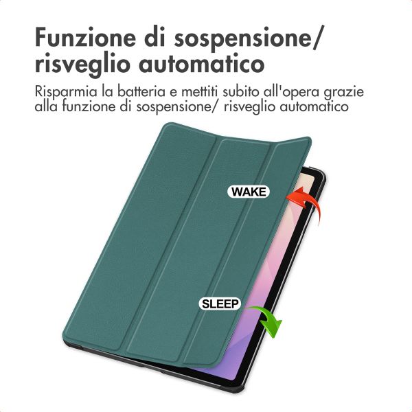 imoshion Cover a libro Trifold Samsung Galaxy Tab S11 - Verde scuro