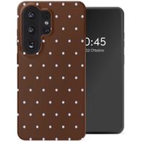Selencia Cover posteriore Vivid con MagSafe Samsung Galaxy S26 Ultra - Happy Dots Chocolate