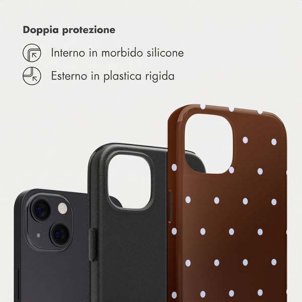 Selencia Cover Posteriore Vivid Apple iPhone 13 Pro - Happy Dots Chocolate
